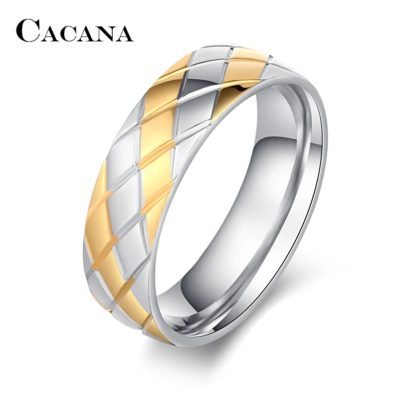 CACANA Stainless Steel Rings For Women Pineapple Exterior Personalized custom Fashion Jewelry Wholesale NO.R74