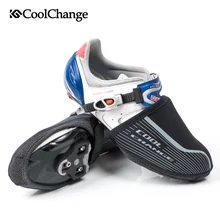 CoolChange Bicycle Shoe Covers Winter Thermal Elastic Cycling Overshoes  Windproof Half Palm Warmer Bike Boot Shoe Cover Unisex