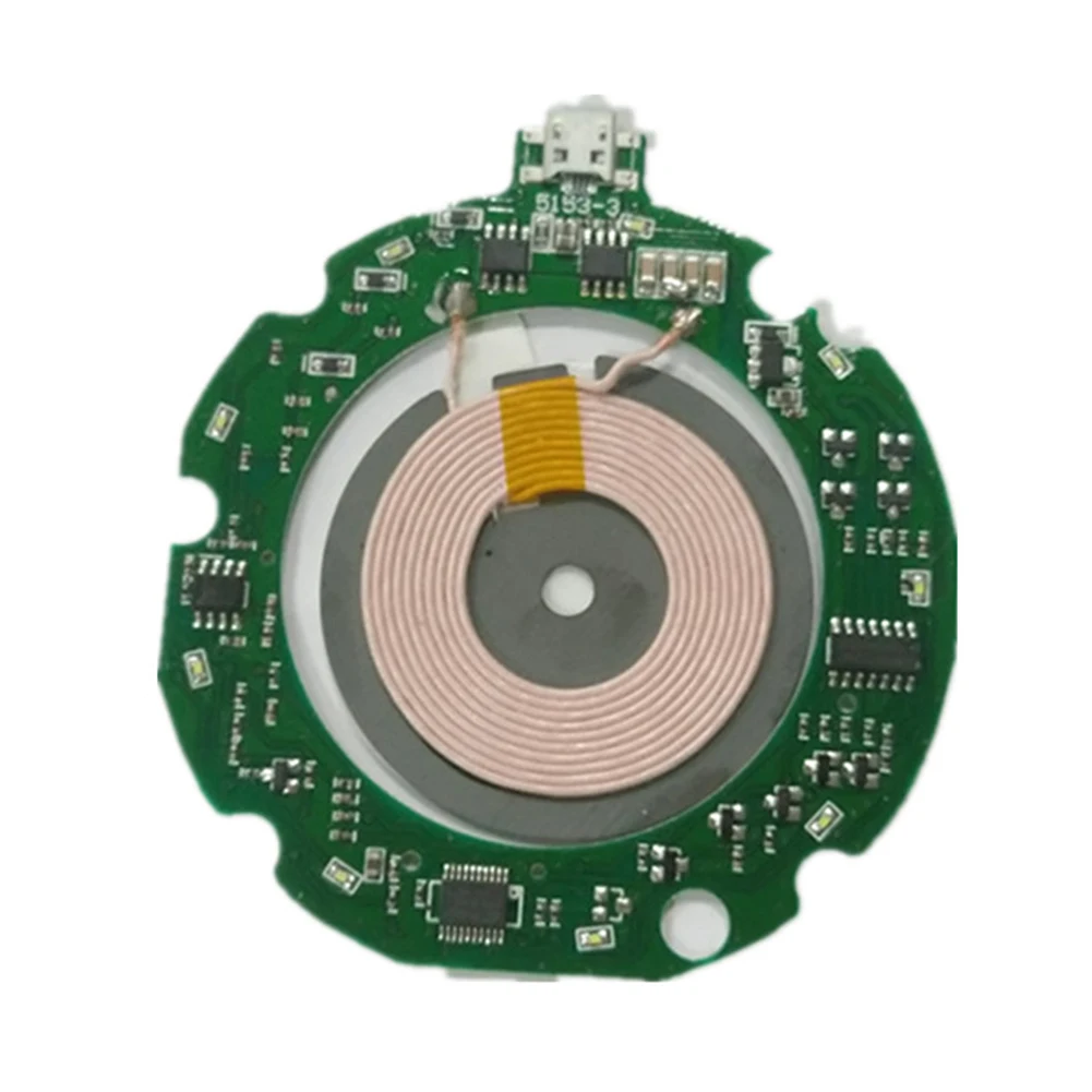 

10W Module Circuit Board+Coil Ultra-thin Qi Standard PCBA Wireless Charger Fast Charging Overcurrent Protection Over-temperature
