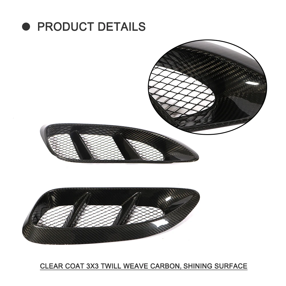 US $196.08 Real Carbon Fiber Side Vents For Porsche 718 Boxster Cayman Car Accessories Body Kits Styling Side Air Vents 20162018