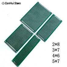 4 шт./лот 5x7 4x6 3x7 2x8 см двухсторонняя Медь Прототип pcb Универсальный доска для Ardui 2*8 3*7 4*6 5*7 см печатные платы из олова спрей 20x80 мм