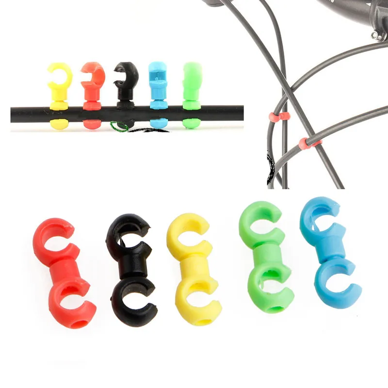 

10pcs Rotatable MTB Brake Line C/S Buckle Derailleur Shift Cable Line Ring Clasp