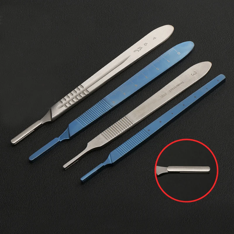 Stainless steel with scale No 3 No 4 shank beauty plastic equipment double eyelid surgery knife 2
