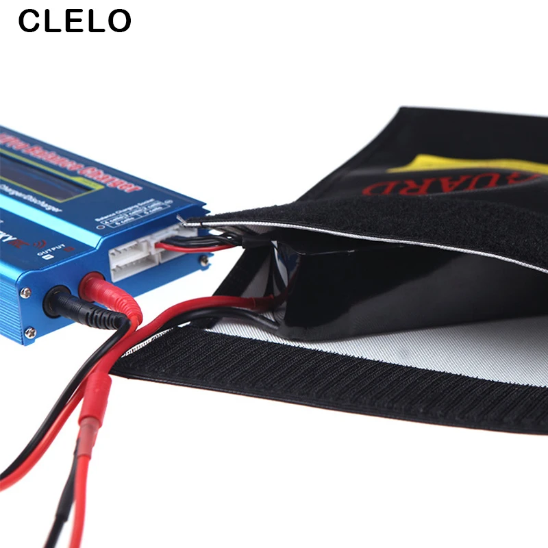 ClELO Fireproof RC LiPo Battery Safety Bag Small Size 23cm x 18cm Safe Guard Charge Sack Protection bags 