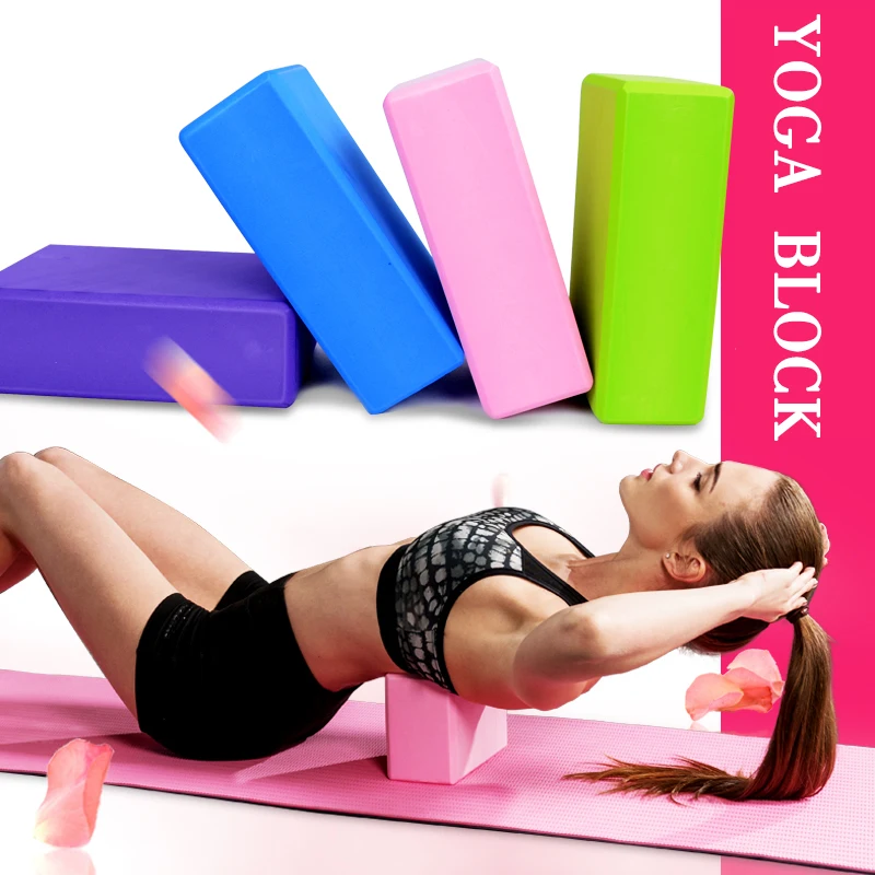 

EVA Yoga Block Set Pilates Brick Fitness Belt Set for Exercise Workout Fitness Training Block Brick Stretching Belt Yoga Bolster