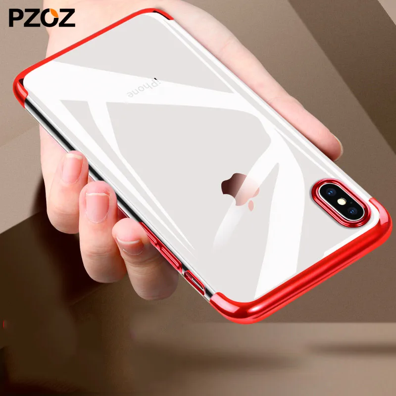 

PZOZ for apple iphone x 10 case ultra thin luxury tpu cover coque bumper accessories silicone slim casing for iphonex soft case