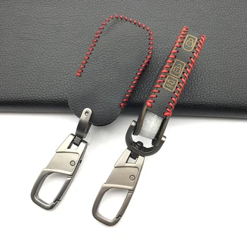 

High Quality 100% Leather Car Key Smart Case Cover Bag Keychain for Kia 2018 2019 Sportage R Stinger Remote Sorento Cerato