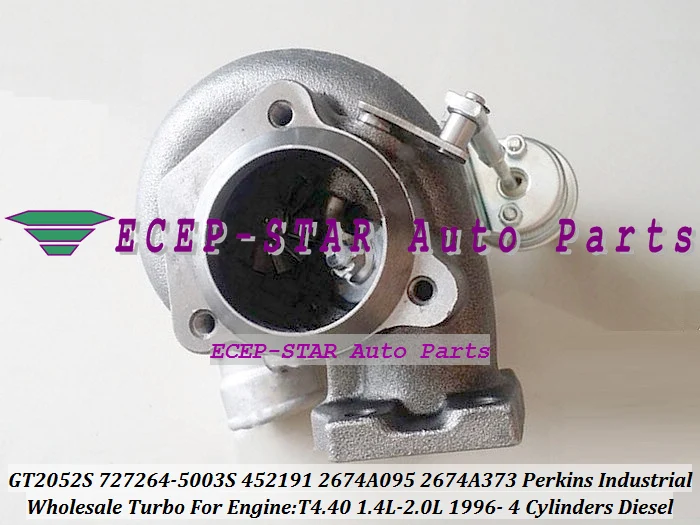 GT2052S 727264-5003S 452191-0003 2674A095 2674A373 Turbo Turbocharger For Perkins Industrial 1996- T4.40 1.4L-2.0L (3)