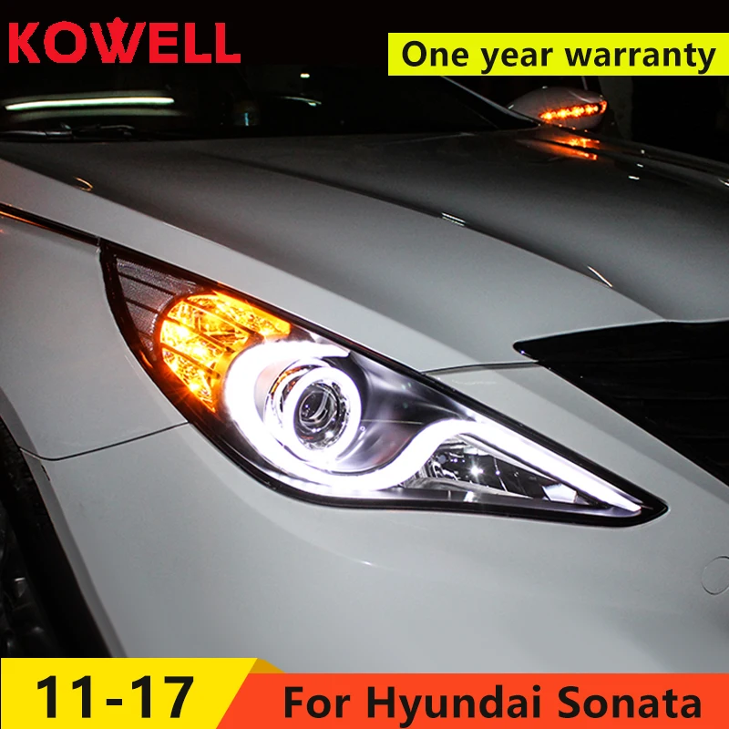 KOWELL Car Styling for Hyundai Sonata Headlights 2011 2014 Sonata 8 LED