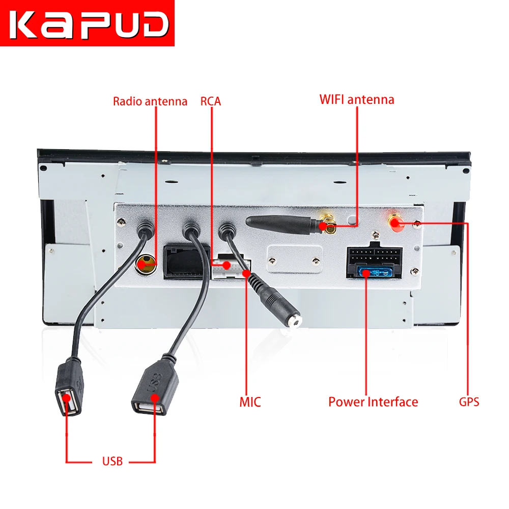 Best Kapud Android 9.0 Wifi Quad Core Large Screen GPS 1080P Car DVD Player Full Touch for BMW E39 Navigation 1996-2007 Series 1