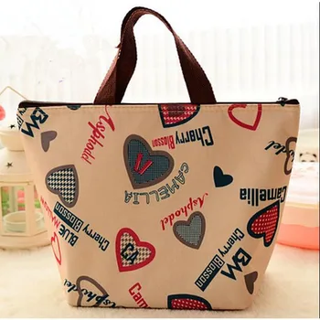

new fashion print thickening thermal bags lunch bag large thermostat with warming bag cooler bags