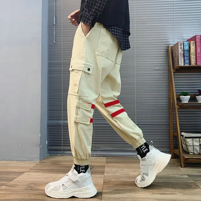 Новые мужские хип хоп уличные брюки карго Харадзюку мужские шаровары брюки мужские Pantalon Homme ABZ472 - Цвет: khaki