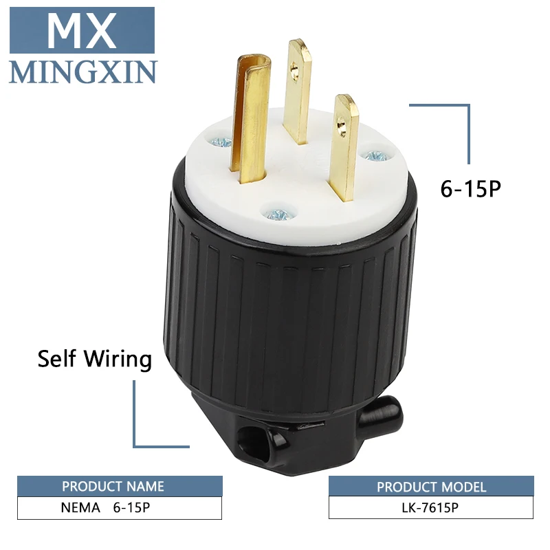 3 615 P Us Standard Nema Pin Wiring Selfplug, Nema 615p Plug Male