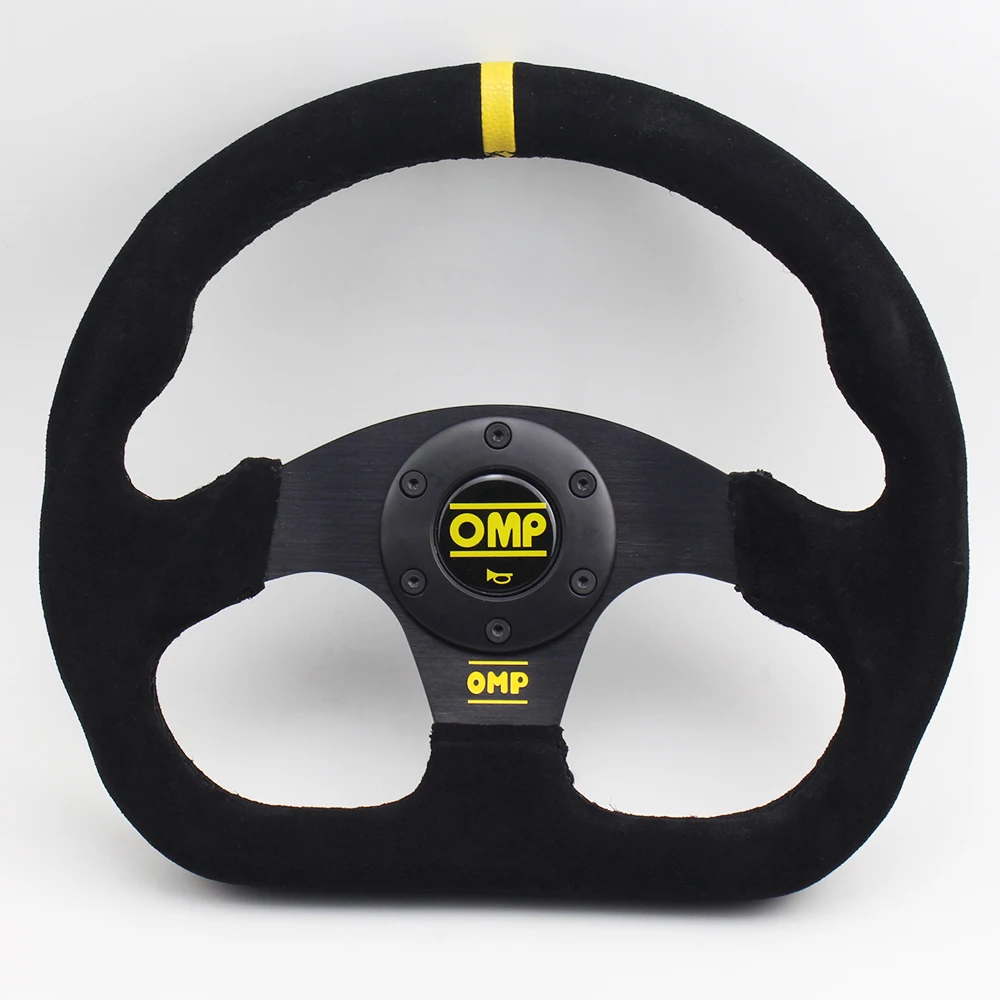 

Black Flat Suede Leather OMP Racing Rally Sport Drift Steering Wheel