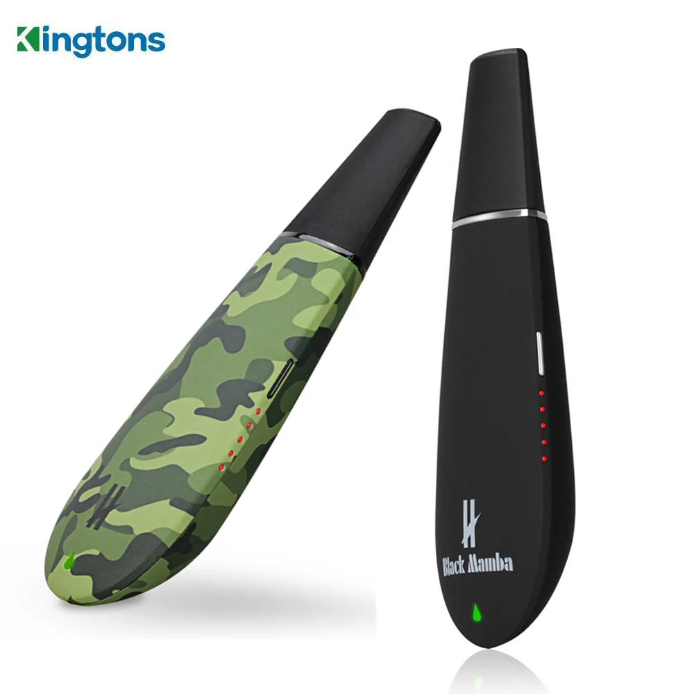 

100% Original kingtons Herbstick Dry Herb Vaporizer electronic cigarette built-in 1600mAh Herbal Vape Pen color Army Black