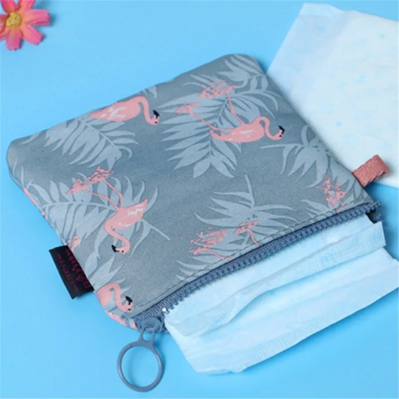 

Portable Zipper Sanitary Napkin Storage Bag Canvas Sanitary Pads Bag Sewing Kit Home Coin Purse Credit Card Holder Bags IC896407
