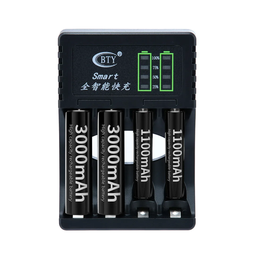 1pc 4 Slots LED Battery Charger Smart Rechargeable Battery Chargers 2 Colors For AA/AAA Ni-MH/Ni-Cd Rechargeable Battery 1pc 4 Slots LED Battery Charger Smart Rechargeable Battery Chargers 2 Colors For AA/AAA Ni-MH/Ni-Cd Rechargeable Battery