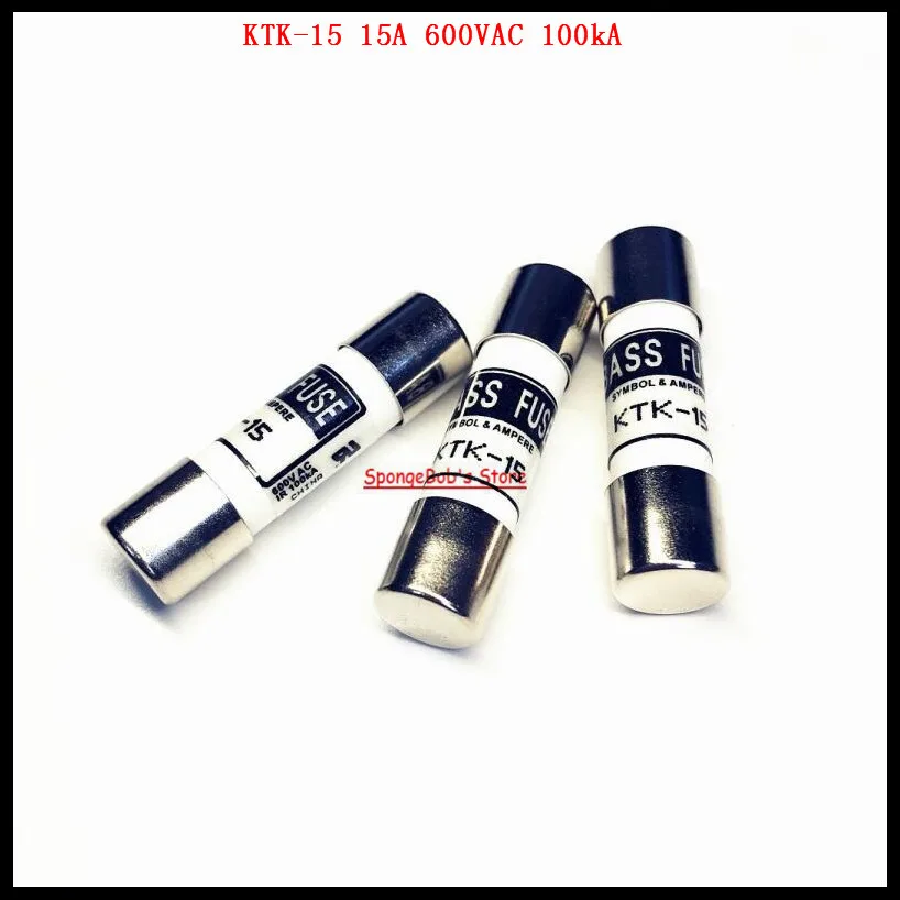 4-10 шт./лот KTK-15 15A 600VAC 100kA 10x38 мм быстродействующий керамический предохранитель