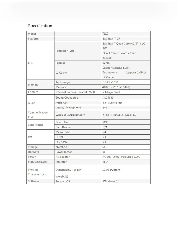 Intel Stick Mini computer
