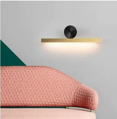 Light luxury postmodern brass wall lamp living room bedroom bedside designer Nordic | Лампы и освещение