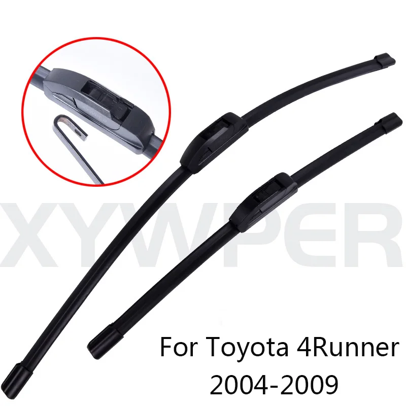 Щекта стеклоочистителя для автомобилей для Toyota 4runner 2001 2002 2003 2004 2005 2006 2007- стеклоочиститель аксессуаров для автомобилей - Цвет: Черный