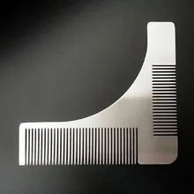 Men’s beard comb Styling Tool stainless steel comb Shaping shaving father Christmas gift Handmade cut hair molding trim template
