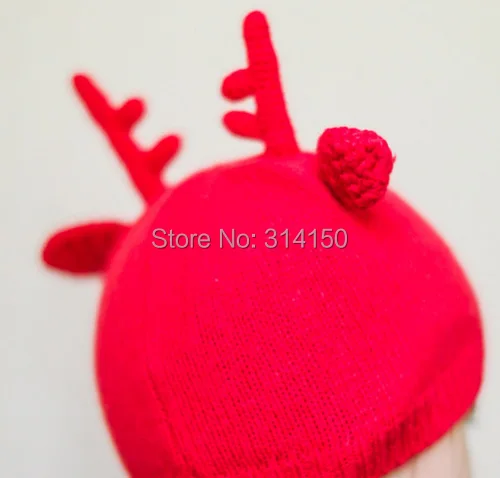 Tou-Baby, рождественский подарок, вязаные шапки с мускусным оленем, осенне-зимние теплые детские вязаные шапки с милыми животными, модели шапок