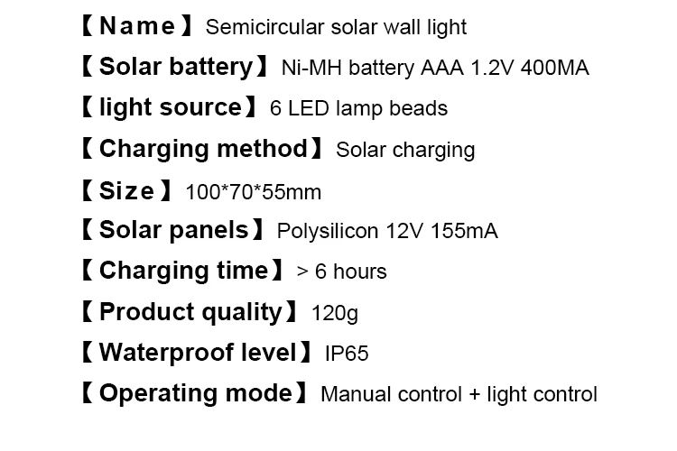 DE.SOUL Solar Light Sensor Recharge LED Solar Lamps Outdoor Garden Lamp Decoration Night Security Fence Wall Light 11