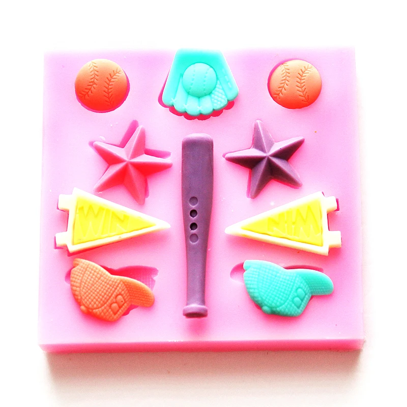 

Nicole 10-Cavity Baseball Outfit Shapes Silicone Mold Fondant Cake Decorating Tools