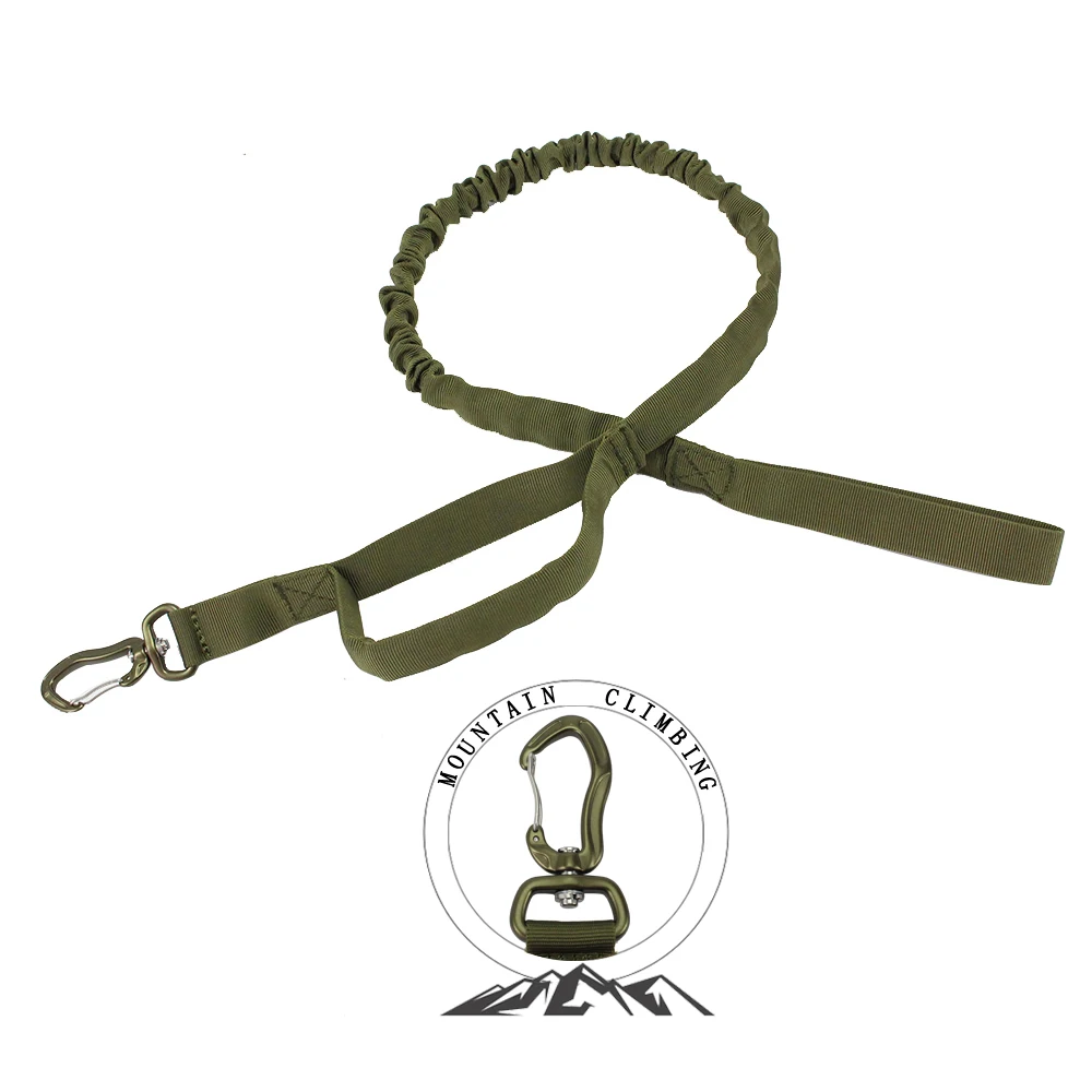 

PSKOOK Tactical Military Dog Leash Waterproof Quick Release Training Bungee with Good Handle Belt Stretchable Dog Leads Rope