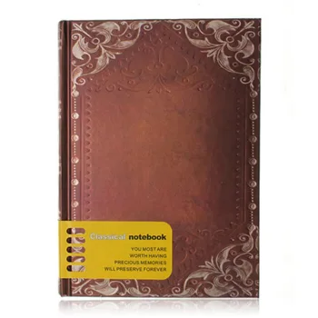 SCLL Hot 120 pages Retro Vintage Personal Notebook Diary Journal Organiser Book School Office Use Dark brown