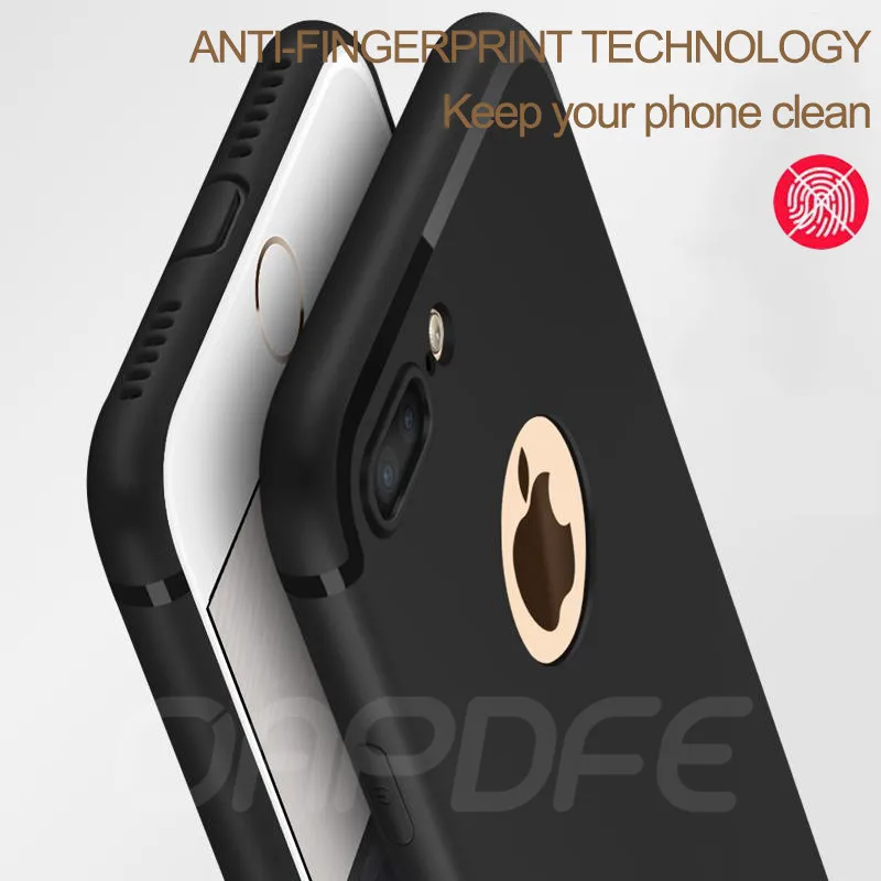 Luxury Back Matte Soft Silicon Case For iPhone 7 8 6 6S Plus Cases Full Cover For iPhone X XR XS Max 5 5S SE Phone Case Coque