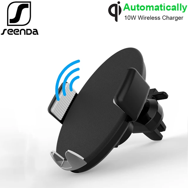 SeenDa Infrared Sensor Intelligent Qi Wireless Charging 10W Fast Car Charger For iPhone Xs Max XR X Xiaomi Huawei Samsung S9+ S8
