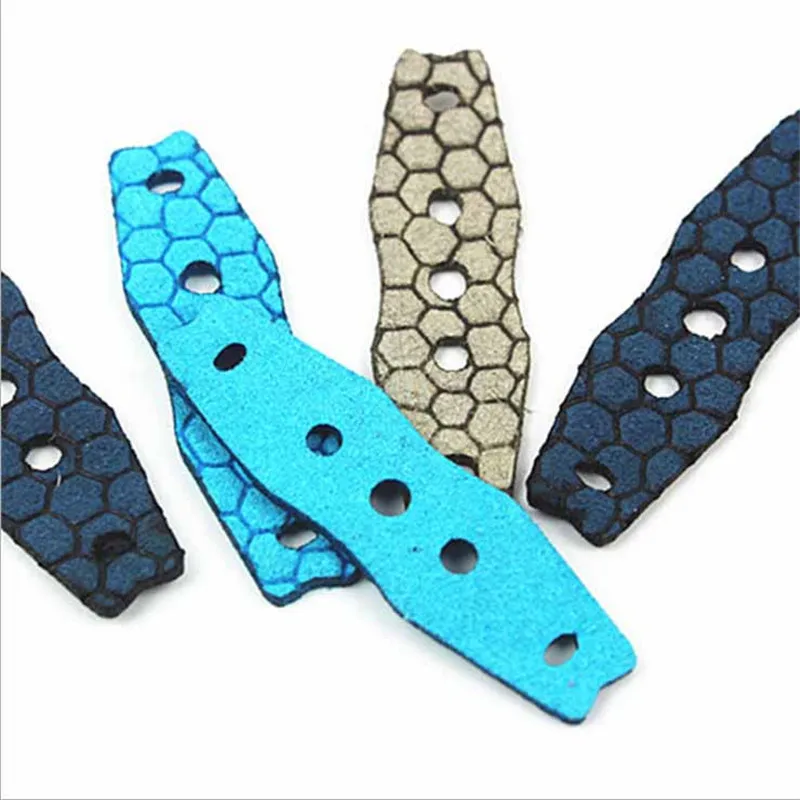 

10Pcs Outdoor Catapults Cow Leather Slingshot Pouches Bands With Center Hole Hunting Slingshots Bow Accessories Sports New