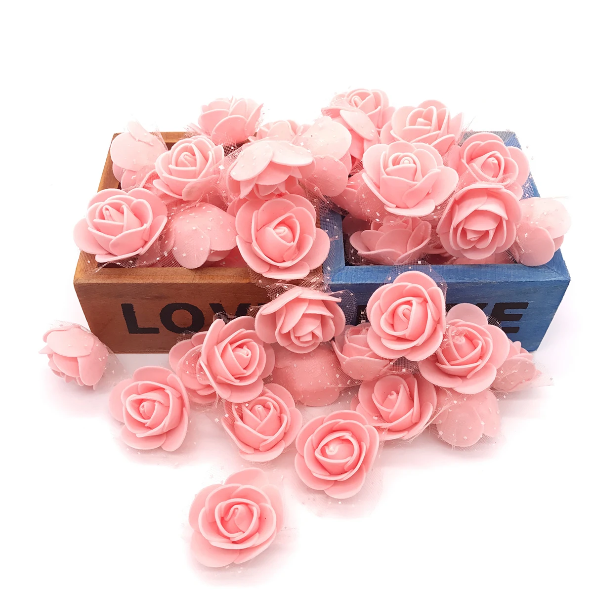 50 шт./лот 3,5 см мини PE поролоновые головки роз Искусственные Шелковые цветы для дома и сада DIY помпон венки Свадебный декор принадлежности - Цвет: 5