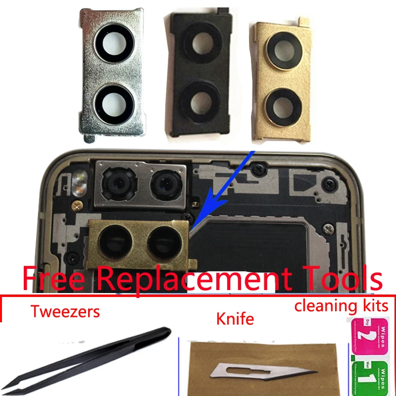 

See Replacement Video Genuine for Xiaomi Mi 6 Mi6 M6 Back Camera Lens Glass Cover+ Frame Holder Parts With Replacement Tools