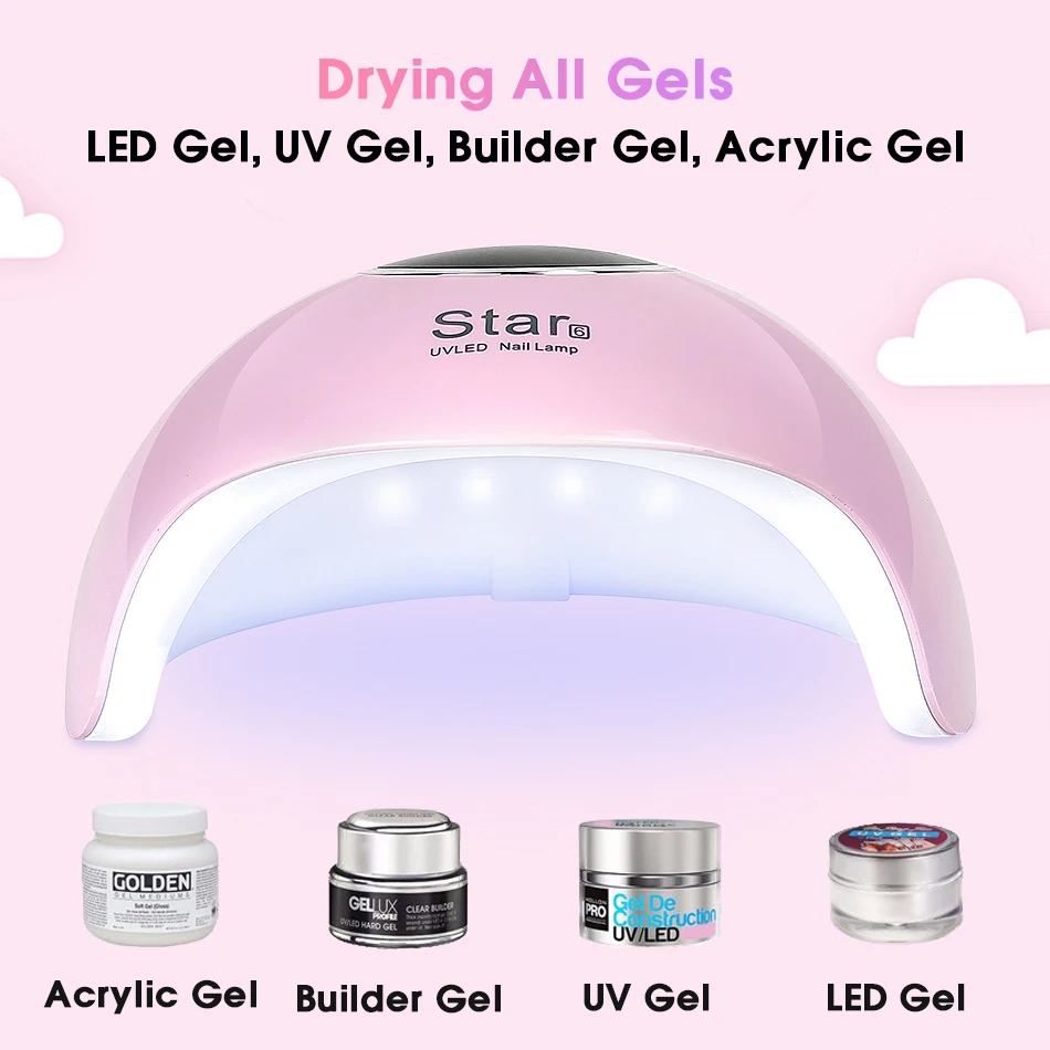 OMlove Nail UV Lamp For Manicure 24W LED Lamp For All Gels Drying Gel Nail Polish With LCD Nail Dry