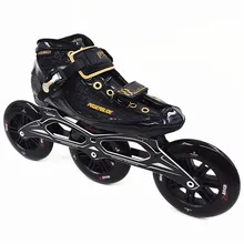 Professional carbon patins Power skate 3x125mm wheel font b inline b font speed skates speed font