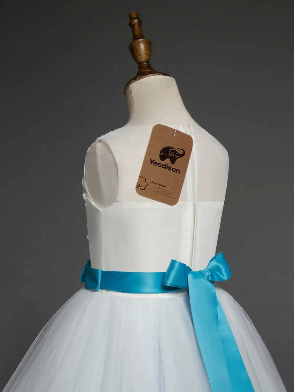 2018 Flower Princess Girls Dress Wedding Party Kids Lace Dresses For Girls Teenage Costumes Cute Children Prom Gown Long Dresses (6)