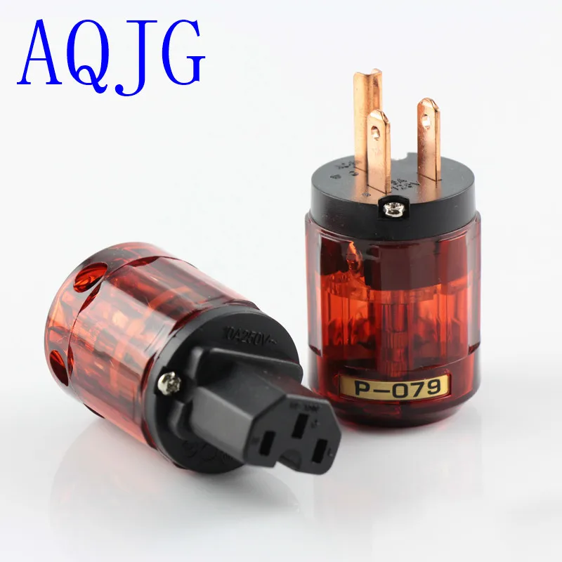 

5pair Oyaide pure copper P-079 24k Gold Plated US Power plug C-079 IEC Connector For audio power cable
