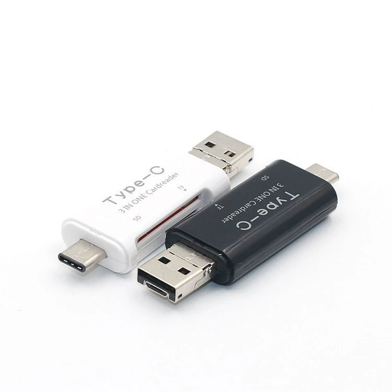 Тип C и Micro USB 3 в 1 TF SD Card Reader Универсальный OTG передачи данных адаптер Android телефоны компьютер удлинитель-переходник