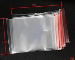 Шт. 500 шт. прозрачный (полезное пространство: см 5 см x 4 см) почтовый замок пластиковые пакеты 7 см x 5 см
