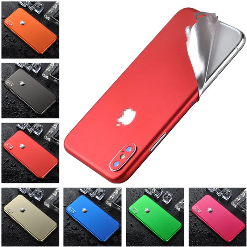 

Pure Color for IPhone Screen Glossy Guard Protector Protective Ice Back Film for IPhone 5 5S SE 6 6S 7 8 Plus X Back Cover Coque