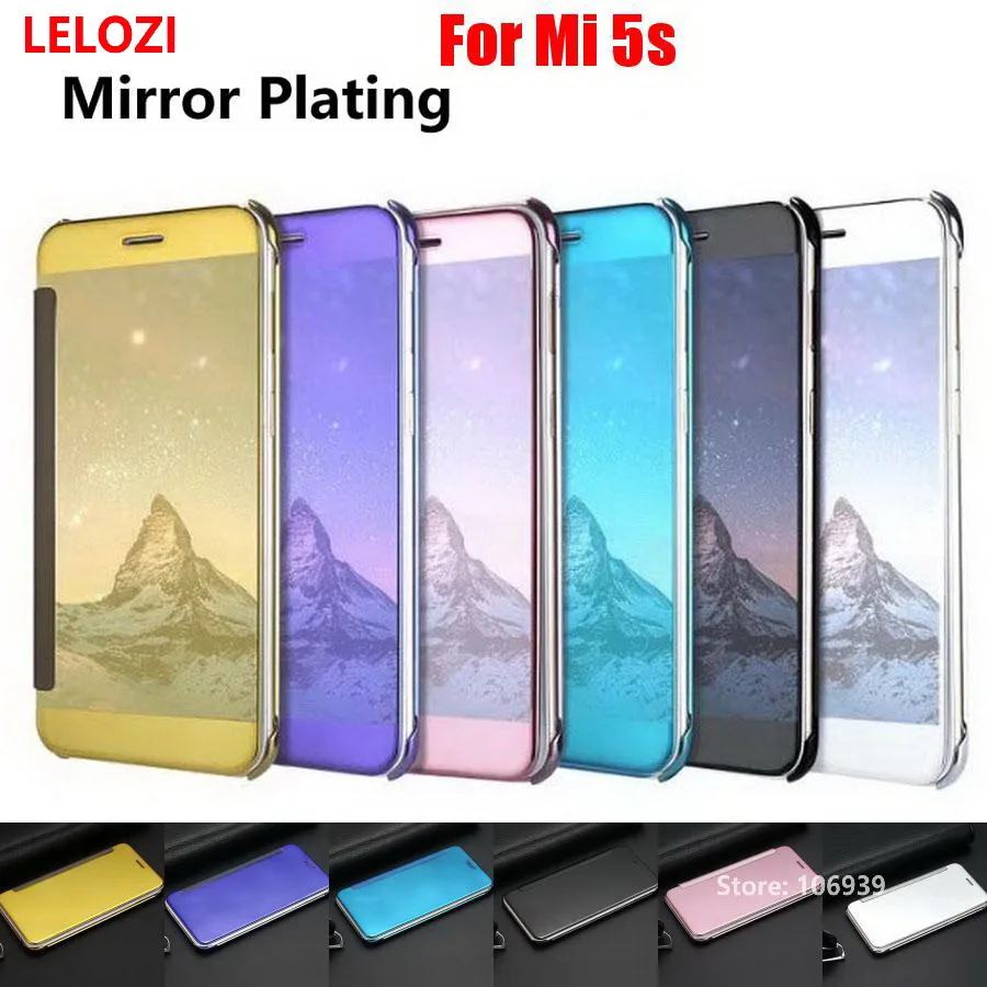 Lelozi покрытие Clear View Жесткий PC Тонкий флип зеркало miror сотовый телефон Fundas ETUI Сумка