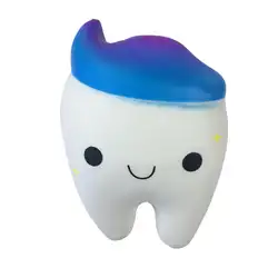 Радужный зуб медленно поднимающийся стресс Сжимаемый крем ароматизированные игрушки подарки украшение стресс забавные мягкие пресс