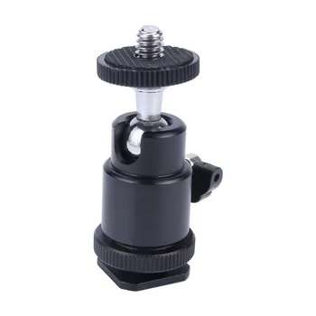 For Camera Tripod LED Light Flash Bracket Holder Mount 1/4 Hot Shoe Adapter Cradle Ball Head with Lock Cheap Sale