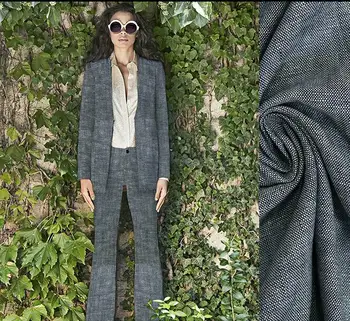 

The 2017 summer denim imported French blue denim cotton skirt coat dress pants fabric material