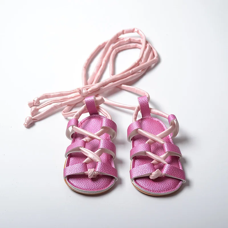 Сандалии на шнуровке для маленьких девочек; обувь с ремешками; летние сандалии с перекрестной шнуровкой для малышей; обувь в римском стиле; пляжная обувь на плоской подошве