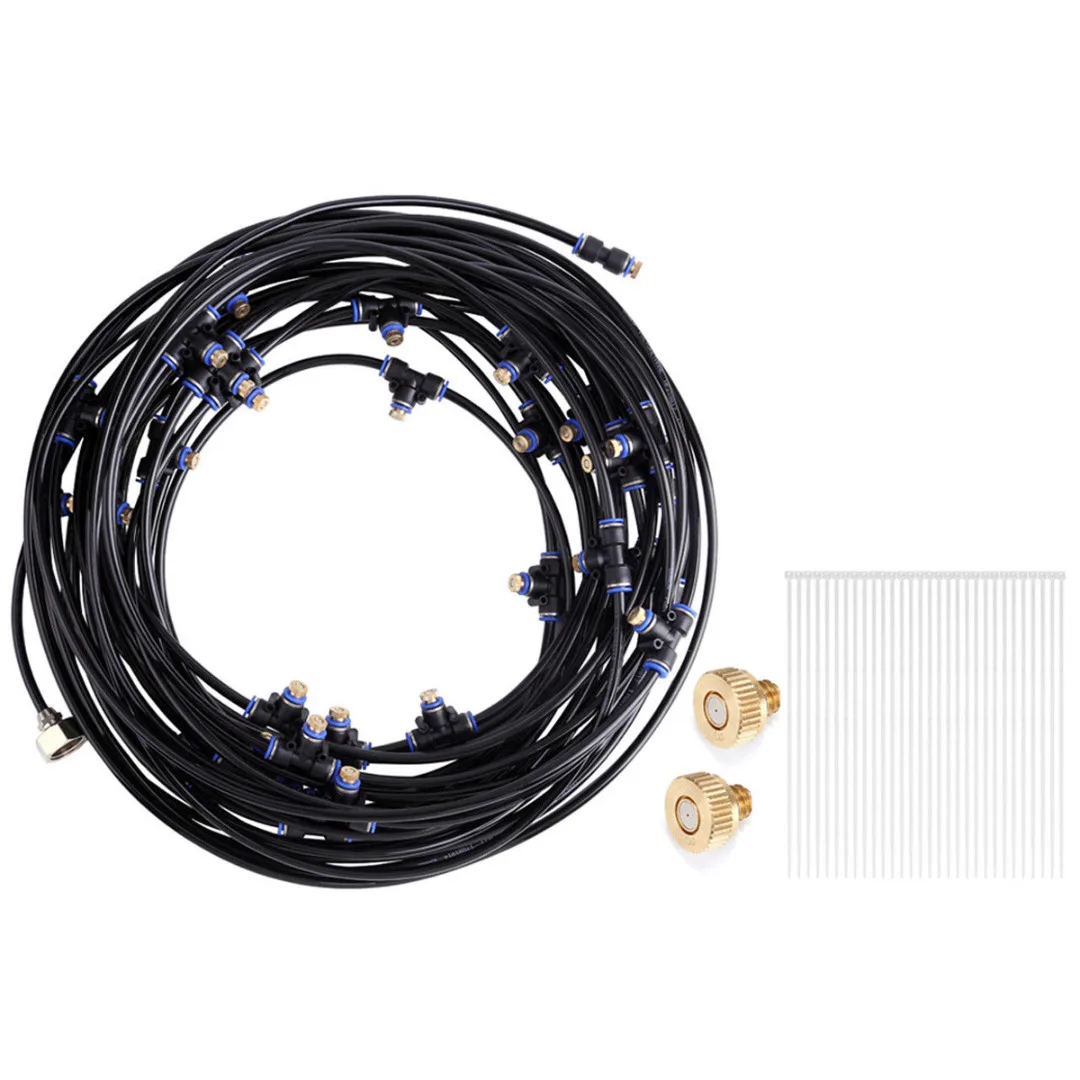Misting Cooling System 5-20M Outdoor Reptile Water Garden Patio Spray Mist Nozzle Sprinkler Water Kits System