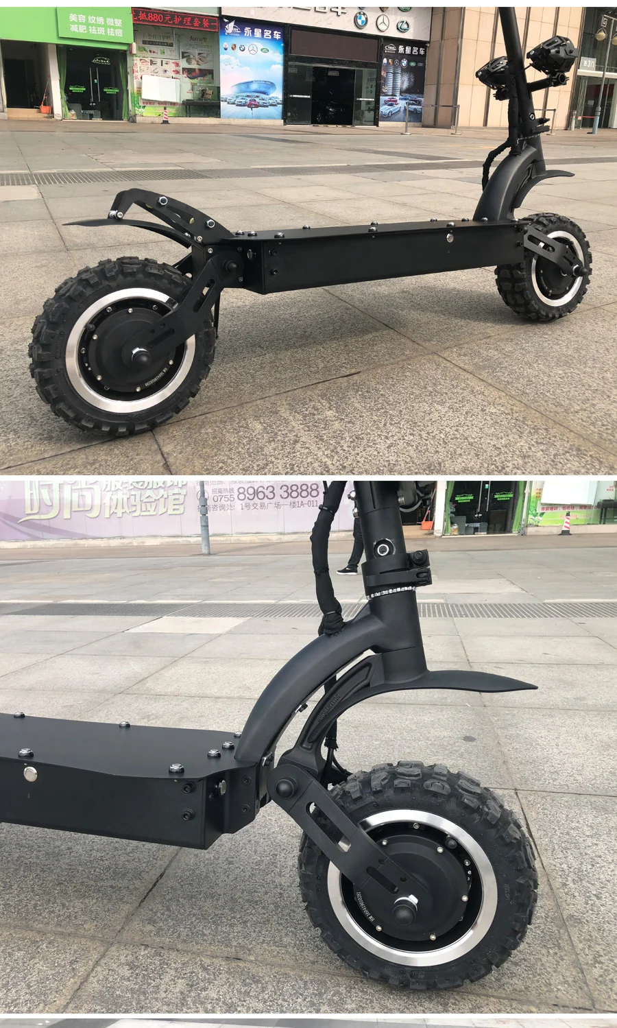 Janobike 11 дюймов внедорожный двухприводный электрический скутер 60 в/3600 Вт Мощный складной дорожный Электрический мотоцикл скутер для взрослых